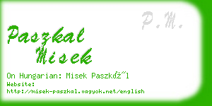 paszkal misek business card